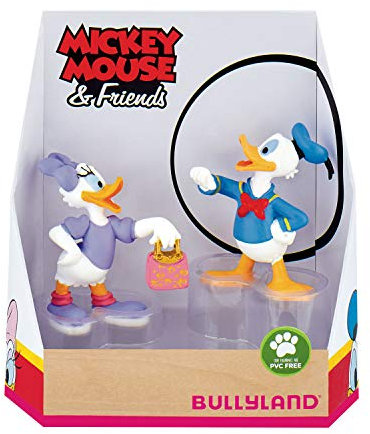 Bullyland 15084 - Set di personaggi da gioco Walt Disney Topolino, donald e margherita, figure dipinte a mano, senza PVC, ottimo regalo per ragazzi e ragazze per giocare a fantasia