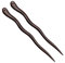 Frcolor Lot de 2 barrettes à cheveux en bois de santal naturel fait main Noir naturel