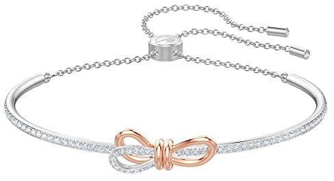 Swarovski Bracciale rigido Lifelong Bow, bianco, Mix di placcature