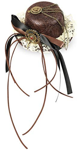 FRIES Minihut Steampunk, (Fascinator) mit 2 Haarclips
