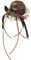 FRIES Minihut Steampunk, (Fascinator) mit 2 Haarclips