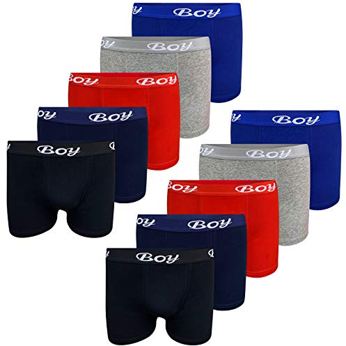 LOREZA ® 10 Jungen Boxershorts aus Baumwolle Gr. 92-170