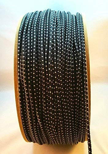 EXTRA STRONG BLACK ELASTIC BUNGEE ROPE SHOCK CORD TIE DOWN 4-12 MM (Thickness: 4mm / Length: 5m)