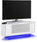Centurion Supports Hampshire Corner-Friendly Gloss White with White Beam-Thru Remote Friendly Door 26-50 Flat Screen TV Cabinet with 16 Colour LED Lights