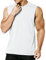 MEETYOO Herren Tank Top Achselshirts Sport Ärmelloses Shirt Unterhemd Fitness Sleeveless Für Running Jogging Gym Vest, Weiß, M EU