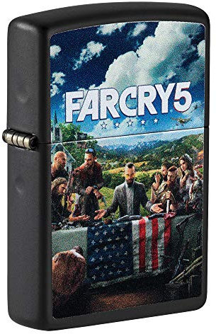 ZIPPO – Sturmfeuerzeug, Far Cry ® 5, Color Image, Black Matte, nachfüllbar, in hochwertiger Geschenkbox