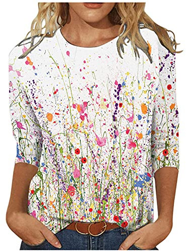 Sommer Damen spagettitops Damen t-Shirt große größen Damen gr XXL Tunika Baumwolle t-Shirts für Damen Langarm Kurzarm blusen Damen kurzärmelige Bluse Damen Shirt Sommer Damen