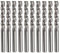 Bestgle 10pcs 1/8 Shank Tungsten Carbide Flat End Mill Cutter Spiral Upcut CNC Router Bit for MDF Acrylic Wood PVC, 3 Flutes, Flat End, 22mm Cutting Length, (3.175 x 22mm)
