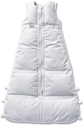 Set ARO Artländer Daunenschlafsack mit Stoffwindel Blaubär/Winterschlafsack längenverstellbar/Baby-Schlafsack mit Premiumdaunen