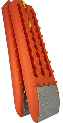 S SUMEX Planchas de Desatasco Rescate para Arena Barro Nieve 4x4 Todoterreno 2 Unidades Metal, Orange Aluminum