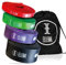 ELLEMA Resistance Bands + Tasche [+online Videotraining] - Fitnessband aus Latex - Trainings-Bänder für Jeden - Widerstandsbänder für Krafttraining & Fitness, als Klimmzugband/Klimmzughilfe