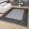 B&B Heavy Duty Area Rug-Door Mat Non Slip Backing Washable Indoor & Outdoor Doormats - Runner Rug Carpet Runner, Area Rugs, Indoor mat (Silver & Black, 120 x 170 cm)