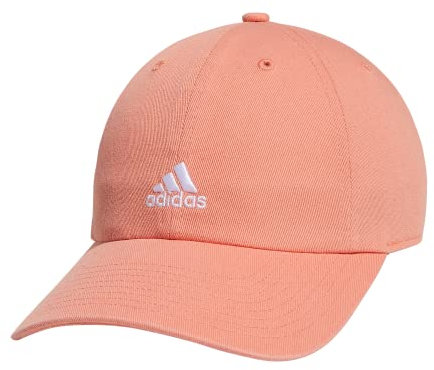 adidas Berretto da donna Saturday Relaxed regolabile, Semi Coral Fusion Rosa/Bianco, Taglia unica