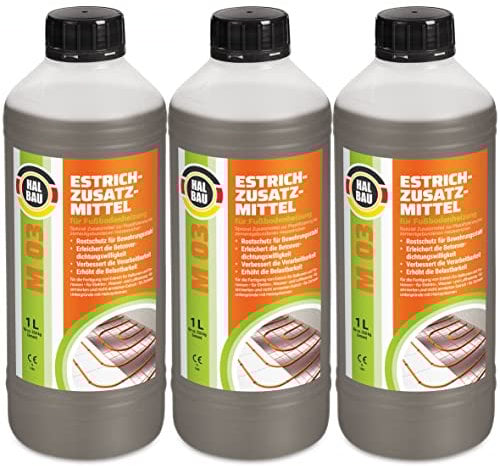 Estrichzusatzmittel 3L für Fußbodenheizung Heizestrichen Beton Plastifizierer Heizsysteme M03