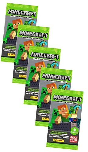 Panini Minecraft Trading Cards - Trading Cards Time to Mine - Card Selection (5 Boosters)