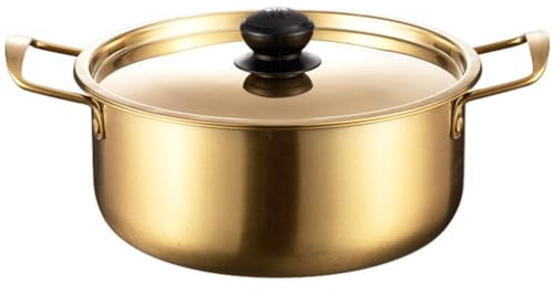 Housoutil Instant Noodle Pot Ramen Pot with Lid Big Cooking Pot with Lid Korean Ramen Aluminum Saucepan Korean Noodle Bowl Casserole Cookware Large Cooking Pot with Lid Kitchen Cookware Wok