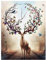 Sichtschutzfolie 3D Fensterfolie60x200cm Anti UV Sichtschutzfolie Fenster Bunt ohne Klebstoff Fensterfolie für Büro und KücheWunder Hirsch