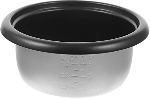 Luxshiny Reiskocher Antihaft Innentopf Ersatz Innenkochtopf Ersatztopf 2L Rice Cooker Inner Cooking Pot Innenbehälter für Reis Brei Suppen Küche Reiskocher Silber