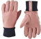 OOZi Lederhandschuhe für Herren und Damen, Winterlederhandschuhe aus echtem Schaffell für Radfahrten, Wandern, Skifahren, Snowboarden, Autofahrten (Rosa,S)