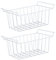 Freezer Organizer Bins, 2Pcs Deep Freezer Refrigerator Basket Storage Rack, Wire Storage Freezer Baskets with Handles, Metal Wire Baskets for Kitchen Cabinets Pantry (39x20x20cm