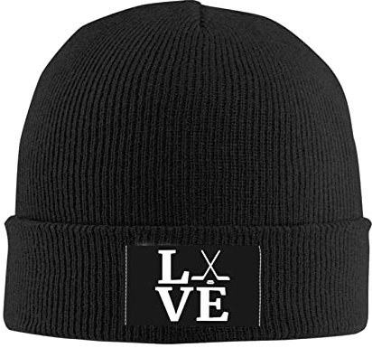 385 Beanie Mütze Ich Liebe Eishockey Elastisch Chemo Kopfbedeckung Klassische Unisex Mütze Laufmütze, Für Damen, Herren, 56-62cm