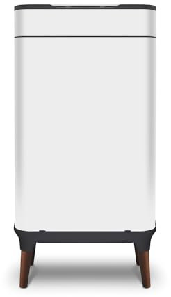 Tower T938022WHT Ozone Sensor Bin with Legs, Large 65L, Hands Free Opening, Carbon Filter, White