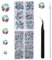 YHMQ DU 6616 Stück Kristall-AB-Hotfix-Strasssteine, Glasdiamanten für Trinkgläser, Kleidung, Hemden, Bling, flache Rückseite, rund, mit Pinzette und Picking-Stift (Set SS6–SS30)