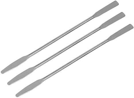 CHYDST 3 PCS Lab Spatula Stainless Steel, Mini Spatula Metal, Laboratory Mini Double-Ended Spatula, Lab Mini Double Ended Spatula, Micro Spatula, Semi-Micro Shovel Tapered Arrow End Flat Ends