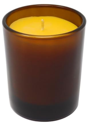 BIENE24.DE Bienenwachskerze im Glas Amber 265 gr reines Bienenwachs handgefertigt am schönen Bodensee Kerze aus Bienenwachs mit Honigduft