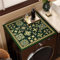 Morbuy Cubierta para Lavadora, Retro impresión Funda Universal para Lavadora, Absorbente Alfombrilla de Secado Rápido, para lavadoras, secadoras, cocinas, baños (Verde,60x90cm)