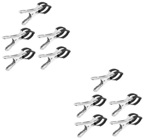 ibasenice 10pcs Stainless Steel Indentation Clips for Wind Instruments Saxophone Flute Clarinet Repair Quick Grip Ratchet Clamps