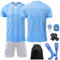 Winric 7 PCS Football Kits for Kids, No.9 Children's Football Jersey with T-Shirt Shorts Socks and Shin Pads Set, Football Training Set Soccer Training Uniform Kit for Boys Children (28)