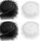 JOAASU Kunstfell zum Basteln, 4 Stück Kunstfell Band, Furry Faux Precut Strips, 5CM*1.5M, für Zwergenbart Weihnachtsmannhaar Wichtel DIY Basteldekoration (Schwarz, Weiß)