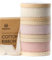 Vitalizart Baumwollband 1,6 cm x 19,2 m (3 Rollen*6,4 m) Rosa & Creme, Handgefertigte Fransen Naturstoff Bänder für Hochzeit Einladungen Brautsträuße Geschenkverpackung Urlaub Dekoration