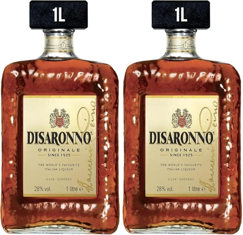 Disaronno Originale Amaretto - Iconic Italian Liqueur, Sweet and Fruity Character, Gluten Free, Made in Italy, Bottle of 100 cl, 28% ABV (Pack of 2)