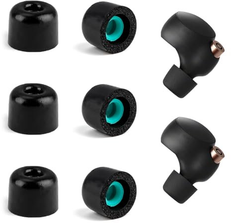 3 Paar Ersatz Ohrstöpsel Kompatibel mit Sony WF-1000XM5, WF-1000XM4 und WF-1000XM3, Eartips für Sony, Memory Foam Ohrpolster für Optimalen Komfort und Geräuschisolierung, Medium, Schwarz
