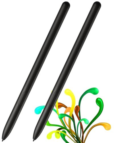 2 Penne di ricambio per Samsung Galaxy Tab S10 Ultra S Pen, penna per Galaxy Tab S10, Tab S10 Plus, Tab S10 Ultra, con punte e piume (senza Bluetooth), colore: Nero