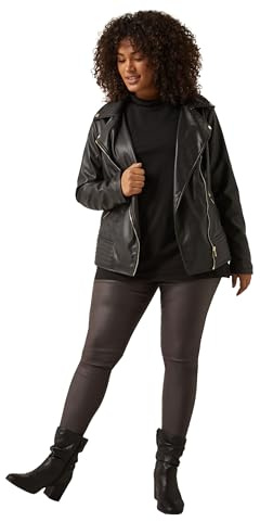 EVANS Curve Coated Pull On Trousers - Women's - Plus Size Curve