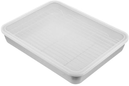 PRETYZOOM Rechteckige Edelstahl Backform Mit Deckel Bräter Einsatz Für Backen Und Braten Ofenblech Für Diverse Küchenanwendungen
