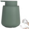 Bosilunlife Seifenspender Schaum Spülmittelspender Grün Matt Seifespender mit Schaum Pumpenkopf, Nachfüllbarer Keramik Schaumseifenspender Soap Dispenser für Küche, Bad | 350 ml