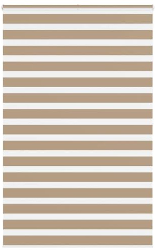 vidaXL Doppelrollo Sandbraun 145x200 cm Stoffbreite 140,9 cm Polyester