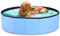 Piscina per cani, ispessita, antiscivolo, 80 x 20 cm, pieghevole, portatile, resistente all'usura, in PVC, per una piccola taglia blu