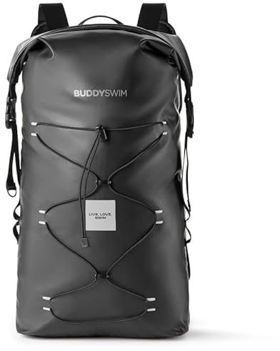 BUDDYSWIM Zaino da viaggio stagno Dry Backpack 30L, Impermeabile, Resistente, Chiusura a rullo, Fibbie di Nylon, Pannello EVA. Sacca Sportiva e Borsa Mare. Zaini da viaggio.