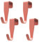 WeddHuis 4 ganci per porta, Gancio per porta da appendere, Gancio per cappotto, Gancio per appendere, Sospensione stabile, Non richiede foratura, Adatto per porte standard (rosa)