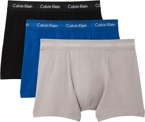 Calvin Klein Uomo Pantaloncini Boxer Confezione da 3 Intimo, Multicolore (Classic Blue/Porpoise/Black), S