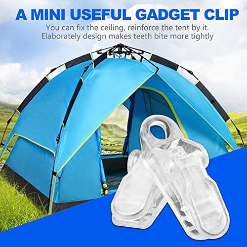 Tbest 24 Plane Clips,Zelt Clips Planen Klammer,Planenhalter Zelt Clips 20Pcs Planen Klammern Tarp Clip Planen Halterung Klammer Zelt Spanner Markise Clamp Clips Cam Zelt Alligator Clip Winddicht Seil