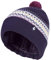 HEAT HOLDERS - Ladies/Womens Retro Knitted Beanie Bobble Hat with Small Faux Fur Pom Pom (One Size, Purple)