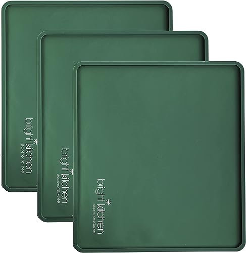 3 Edge Fruit Leather Silicone Dehydrator Sheets Compatible With Magic Mill Pro & BioChef Arizona 6 Tray Non Stick Dryer Mats for Jerky, Fruit, Herbs, Chips, Flax Crackers Crusts Tray Lip Liners