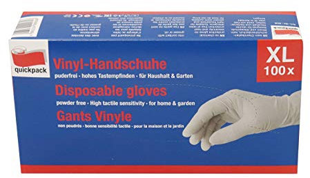 Quickpack 100 Einmal Handschuhe extra dünn Größe XL Einweghandschuhe puderfrei