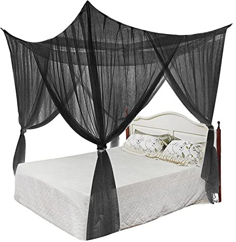 JINTN Moskitonetz Fliegennetz Mückennetz Quadratische Hängendes Bett Moskitonetze aus Polyester Schöner Betthimmel für Doppelbett und Einzel Bett